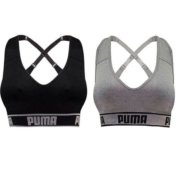 New! Puma Ladies' 2 Pack Seamless Sports Bra - Picture 4 of 4